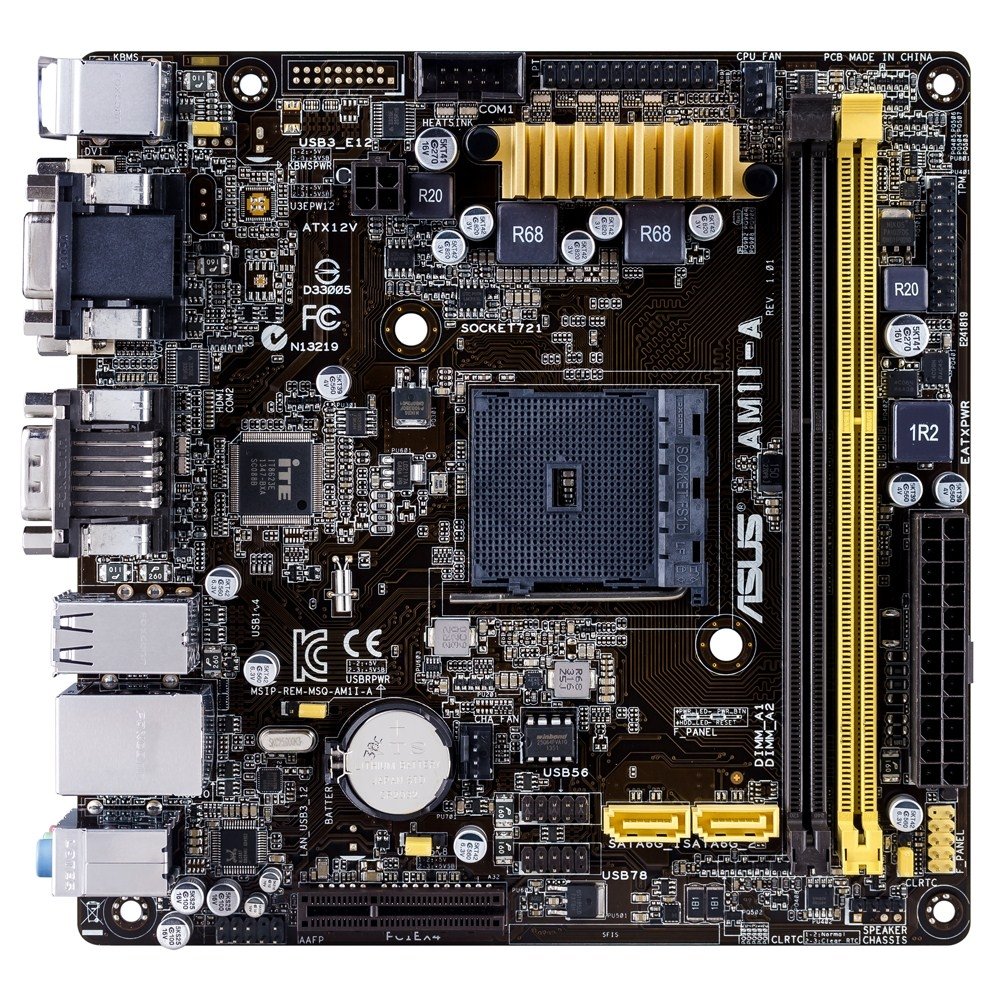 Asus AM1I-A Desktop Motherboard - AMD Chipset - Socket AM1