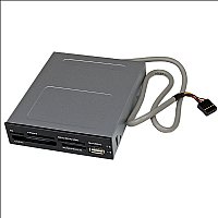 StarTech.com 3.5in Front Bay 22-in-1 USB 2.0 Internal Multi Media Memory Card Reader - Black