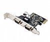 2-port DB-9 Serial (RS-232, COM) PCI-e Controller Card  MSC9901 Chipset