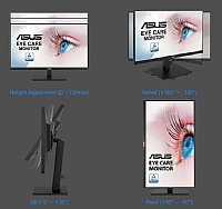 ASUS VA27DQSB Eye Care Monitor 27 inch, (Full HD 1920 x 1080), IPS, Frameless, 75Hz, Adaptive-Sync, DisplayPort, HDMI, Low Blue Light, Flicker Free