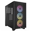 Corsair 3000D RGB Airflow Mid-Tower PC Case  3X AR120 RGB Fans  Three-Slot GPU Support Fits up to 8X 120mm Fans  High-Airflow Design Black