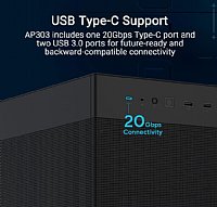 Asus Case PRIME AP303 MESH BLACK Mesh-Panel 44-Liter ATX Black