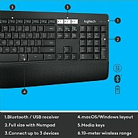 Logitech® MK850 Performance Wireless Keyboard and Mouse Combo