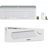 White Logitech MK470 Slim Wireless Keyboard and Mouse Combo