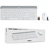 White Logitech MK470 Slim Wireless Keyboard and Mouse Combo