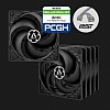 ARCTIC P12 PWM PST (5 Pack) - 120 mm Case Fan, PWM Sharing Technology (PST), Pressure-optimised, Quiet Motor, Computer, 200-1800 RPM - Black; CFP12VP-ACFAN00137A