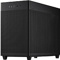 ASUS Prime AP201 is a stylish 33-liter MicroATX case with tool-free side panels and a quasi-filter mesh, with support for 360 mm coolers, graphics cards up to 338 mm long, and standard ATX PSUs.