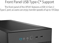 Asus Prime AP201 Computer Case Black with Tempered Glass Side Panel