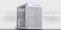 Asus Prime AP201 Computer Case White with Tempered Glass Side Panel