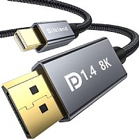 8K Mini DisplayPort to DisplayPort 1.4 Cable, [8K@60Hz, 4K@144Hz, 2K@240Hz] 6.6FT