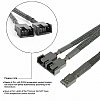 4 Pin PWM To Dual PWM Computer Case Fan Power Sleeved Y-Splitter Adapter Cable
