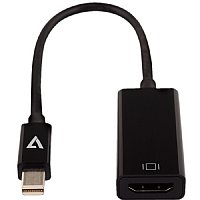 V7 Black Video Adapter Mini DisplayPort Male to HDMI Female 3.94"