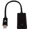 V7 Black Video Adapter Mini DisplayPort Male to HDMI Female 3.94"