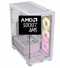 9800X3D  Ryzen 7 with RTX 5070 Gaming PC - 32GB DDR5, 2TB NVMe SSD, Panoramic Tempered Glass