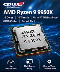 Ryzen 9 9950X Business Workstation  64GB DDR5  2TB SSD, Win 11 Pro