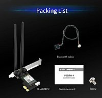 Comfast 2974Mbps Dual band Wifi 6 Intel AX200 PCI-E 1X Network Card W/ Bluetooth 5.2