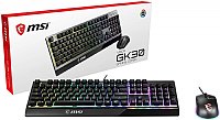 Show product details for MSI VIGOR GK30 GAMING KEYBOARD & MSI CLUTCH GM11 GAMING MOUSE. RGB LED. 5000 DPI MOUSE