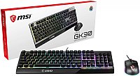 Show product details for MSI VIGOR GK30 GAMING KEYBOARD & MSI CLUTCH GM11 GAMING MOUSE. RGB LED. 5000 DPI MOUSE