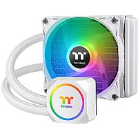 120MM Thermaltake TH120 ARGB Motherboard Sync Edition Intel LGA1700 Ready/AMD All-in-One Liquid Cooling System 120mm High Efficiency Radiator CPU Cooler CL-W346-PL12SW-A, White