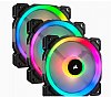Show product details for Corsair LL120 RGB 120mm Dual Light Loop RGB LED PWM Fan 3 Fan Pack with Lighting Node PRO