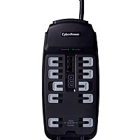 CSP1008T Professional 10-Outlets Surge Suppressor 8FT Cord and Tel