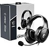 MSI Immerse GH20 Wired Gaming Headset, Adjustable Lightweight Design, Volume Inline Controls, Glasses-Friendly Ear Cups, 3.5mm Audio Jack, PC/Mac/PS4/Xbox