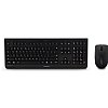 Cherry DW 3000 Keyboard & Mouse - USB Wireless RF Keyboard - English (US) - Black - USB Wireless RF Mouse - Optical - 1200 dpi - 3 Button 