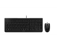 Cherry DC 2000 Keyboard & Mouse - USB Cable 104 Key - English (US) - Black - USB Cable Optical - 1200 dpi - 3 Button - Scroll Wheel - QWERTZ