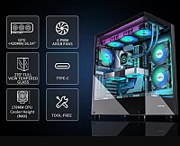 Custom Barebones Gaming PC Intel Ultra 7 265 20 Core to 5.3GHz, 1TB m.2 NVMe SSD, 32GB DDR5 RAM, Windows 11