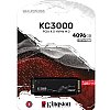 Kingston KC3000 4 TB Solid State Drive - M.2 2280 Internal - PCI Express NVMe (PCI Express NVMe 4.0 x4) 7,000/7,000MB/s read/write.
