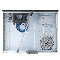 Silverstone Black Aluminum skin reinforced plastic front panel, 0.8mm SECC body MILO Series ML03B Micro ATX Media Center / HTPC Case