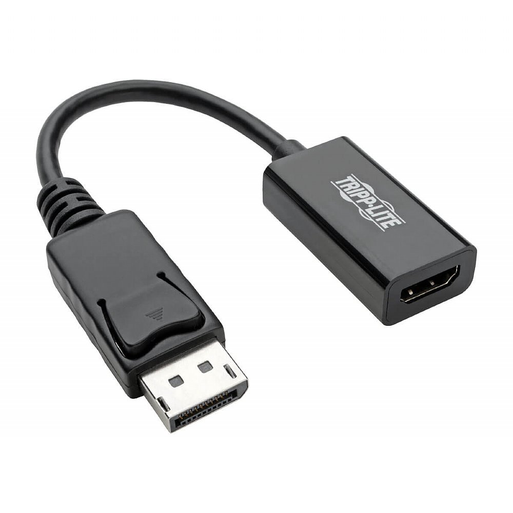 Tripp Lite DisplayPort to HDMI 2.0 AdapterM/F, Latching Connector, 4K60 Hz, 6 in., Black, DP