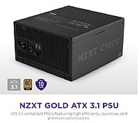NZXT PS PA-0G2BB-US 1000W ATX3.1 80Plus Gold Fully Modular Black