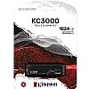 Kingston KC3000 1 TB Solid State Drive - M.2 2280 Internal - PCI Express NVMe (PCI Express NVMe 4.0 x4) 7000/6000 MB/s