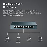 TP-LINK TL-SG108 - 8 Port Gigabit Unmanaged Ethernet Network Switch - Limited Lifetime Protection