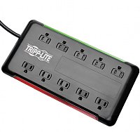 Tripp Lite Protect It! 10-Outlet Surge Protector, 6 ft. Cord, 2880 Joules, Black Housing - 10 x NEMA 5-15R - 1800 VA - 2880 J - 120 V AC Input