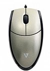 V7 Full size USB Optical Mouse - Optical - Cable - Black, Silver - USB - 1000 dpi - Scroll Wheel - 3 Button(s) Full Size